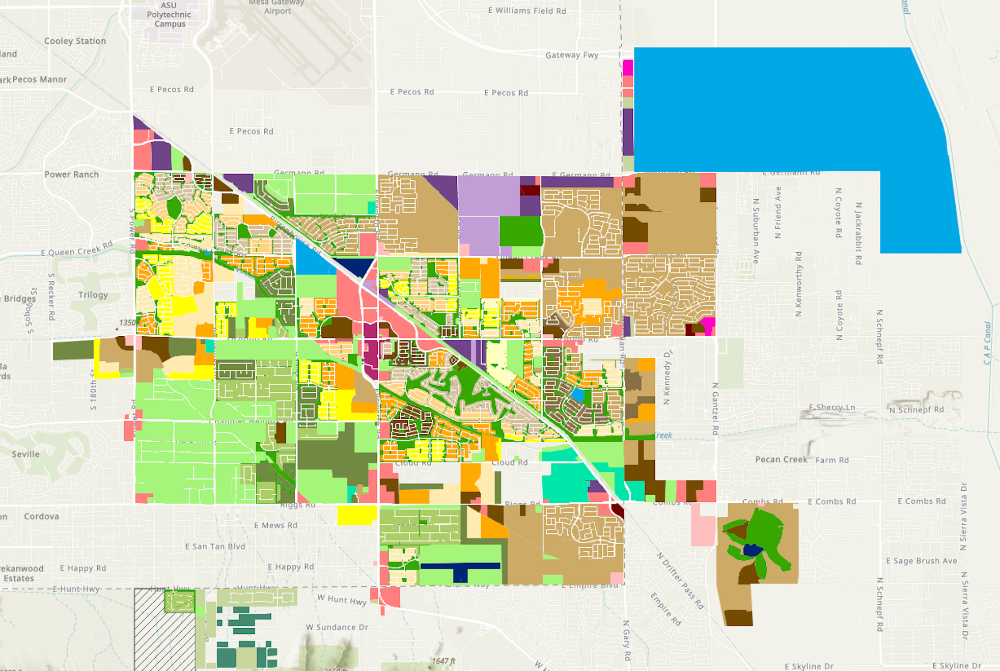 Queen Creek Zoning Map